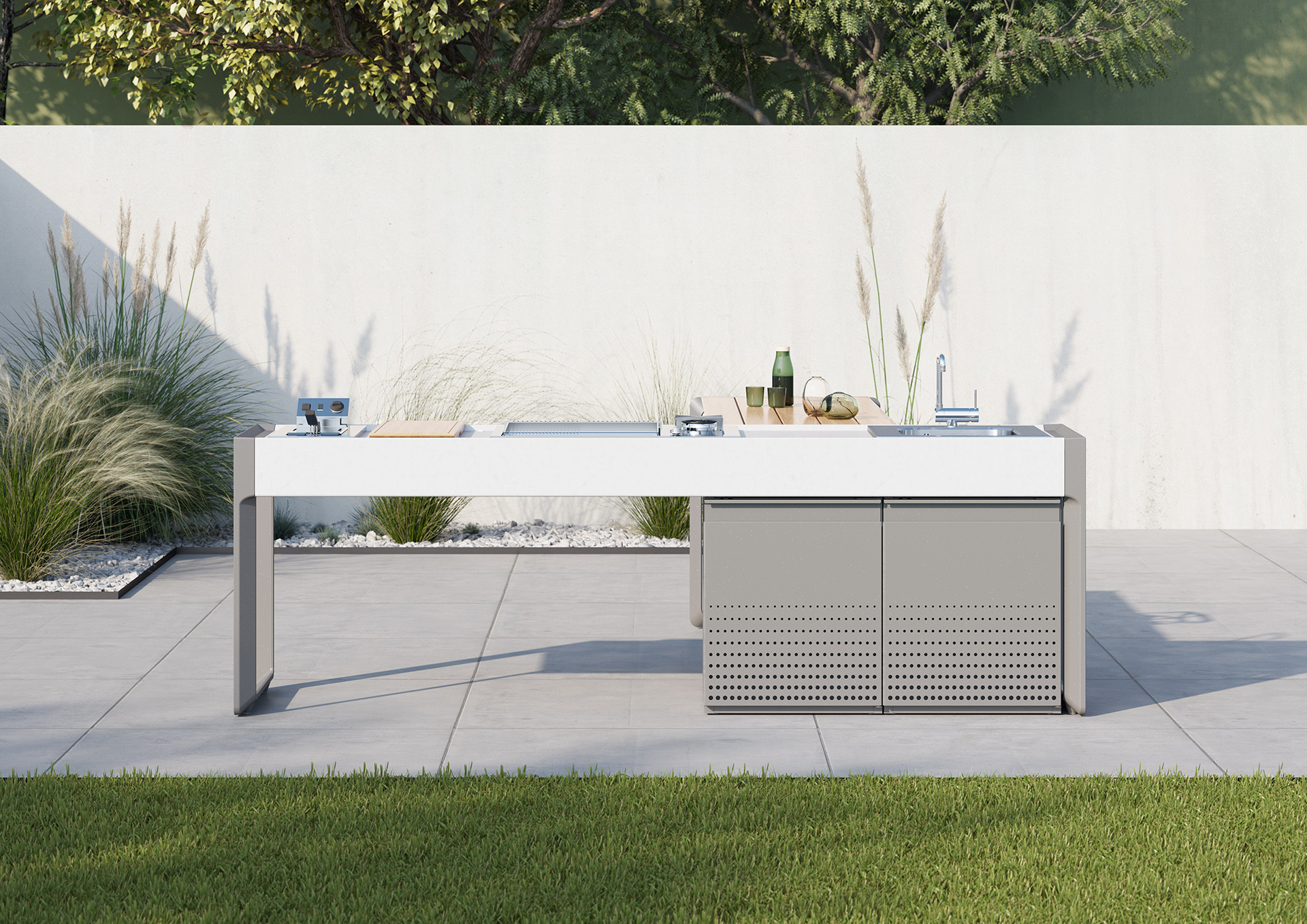 outdoor kitchen render